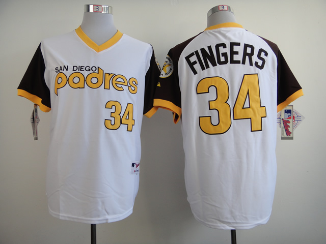 Men San Diego Padres #34 Cashner White Throwback 1978 MLB Jerseys->san diego padres->MLB Jersey